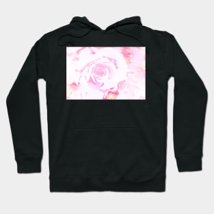 Blushing Pink Rose Abstract Hoodie